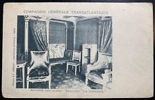 Postcard First Class Woman's Cabin Transatlantic Passenger Steamer LA LORRAINE picture