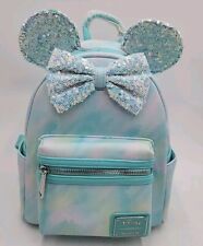 NEW Loungefly Disney Minnie Mouse Seafoam Cosplay Mini Backpack picture