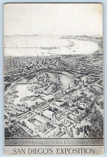 San Diego California CA Postcard Panama Exposition International c1913 Vintage picture