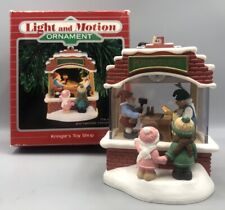 Vintage 1989 Hallmark Light & Motion Christmas Magic Ornament Kringle's Toy Shop picture