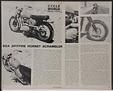 1965 BSA Spitfire Hornet Scrambler 3 page Test Print Article picture