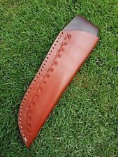 Handmade Brown Leather Fixed Blade Knife Belt Sheath Pouch Knife Holster Case picture