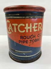 VINTAGE CATCHER ROUGH CUT PIPE TOBACCO TIN B & W TOBACCO CORP. LOUISVILLE, KY. picture