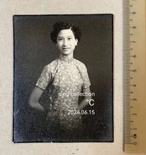 OPS vintage Singapore original Chinese woman lady  studio photo, Asia oriental picture