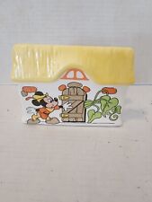 RARE Vintage Walt Disney Mickey And The Beanstalk Tableware Napkin Holder 1970s picture