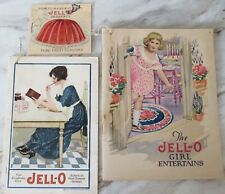 Lot (3) Old 1920s Antique JELLO Recipe Books Cookbooks Girl Dessert Ice Cream picture