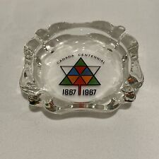 Vintage 1967 Canada Centennial 1867-1967 Glass Ashtray picture