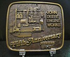 John Deere Engine Works Waterloo Iowa Medallion 5th Anniversary 1981 Brass jd  picture