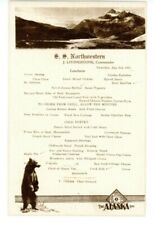 1931 SS Northwestern Lunch Menu Alaska Steamship Line July 2 Childs Glacier Z77 picture