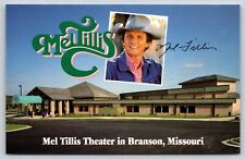 Branson Missouri~Mel Tillis Theater~Inset Portrait & Signature~Vintage Postcard picture