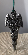 Vintage Carson Silver Pewter Angel Christmas Ornament picture
