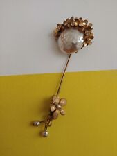 Vintage Miriam Haskell Baroque Pearls Hat Pin picture