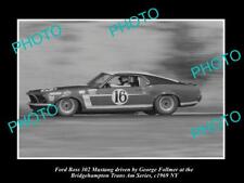 OLD LARGE HISTORIC PHOTO OF GEORGE FOLLMER DRIVING HIS FORD MUSTANG 302 1969 picture