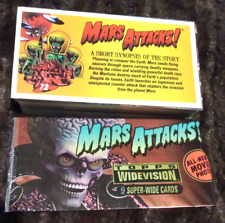 Mars Attacks 1996 Topps WideVision Complete Set of 72 MINTY sci-fi classic picture