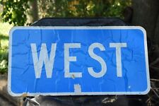 AUTHENTIC DECOMISSIONED DOT INTERSTATE HIGHWAY TRAFFIC METAL SIGN WEST 12