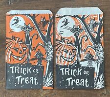 Vintage 1960s Halloween Paper Trick or Treat Handout Bag Set • Variants picture