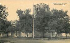 Brookings SD Presbyterian Church Foundation,Towers Peek Thru Trees~1913 Postcard picture
