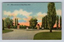 Camp Perry OH-Ohio, Main Entrance, Antique Vintage Souvenir Postcard picture