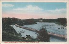 Postcard Canal Walk Showing Canal and River Lowell MA  picture