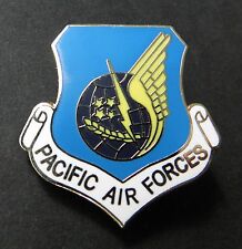 PACIFIC AIR FORCES USAF AIR FORCE SHIELD LAPEL PIN BADGE 1 INCH picture