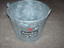 Vintage Heineken Metal Ice Bucket W/ Handle 7
