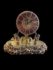 BEAUTIFUL 400 DAY ANNIVERSARY CLOCK by KERN oval glass dome HEAVY ROCOCO BRASS picture