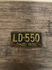 vintage 1935 Ohio License Plate picture