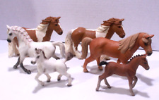 Lot 6 Schleich Horses Figures Foal Clydesdale Stallion Horse Vintage picture