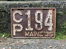 Authentic Vintage 1935 Maine License Plate Antique Metal License Plate Auto Tag picture