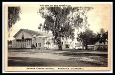 Monrovia California Orange Ave School Postcard Gem Foothills   pc175 picture