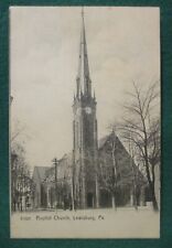 Estate Sale ~ Vintage Postcard - Baptist Church, Lewisburg, Pa. - 1908 picture