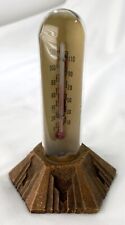 J.H. Becker & Sons Funeral Home Advertising Thermometer 1930s Art Deco Base WI picture