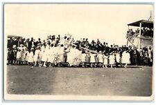 c1910's May Day Pole Crowded People Dance RPPC Photo Posted Antique Postcard picture