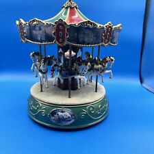 Thomas Kinkade Victorian Christmas Illuminated Musical Carousel *Read Parts Only picture