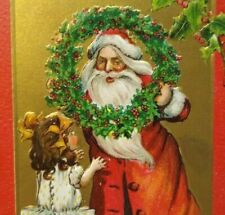 Tucks Santa Claus Christmas Postcard Series 501 Embossed Saxony Nebraska 1912 picture