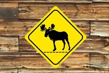 Moose Crossing Xing Symbol Highway Route Sign picture