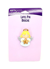 NEW Hallmark “Angel w/ Halo & Gold Star” Decorative Christmas Holiday Lapel Pin picture
