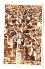 Downtown Seattle from the Air Real Photo Postcard Posted 1946 picture