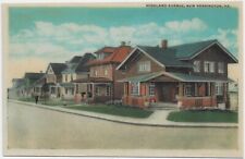 Laminated Reproduction Postcard New Kensington PA Homes on Highland Avenue picture