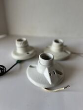 3 Vintage Porcelain Pull Chain Sockets picture