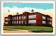 Vintage Postcard High School Building Palmyra PA Street View picture