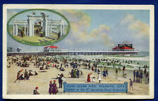 Heinz Ocean Pier and Beach in Atlantic City New Jersey nj postcard picture