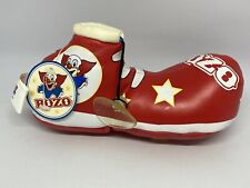 Vintage 90’s BOZO Stuffed Vinyl Shoe with Tags Window Suction Hanger Rare picture