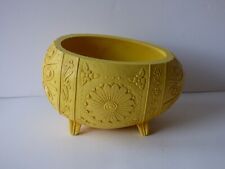  VINTAGE FTD YELLOW EASTER EGG PLANTER/CANDY  3.75