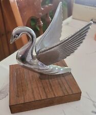Vintage Circa 1940's Chrome and Brass Swan Packard Car Hood Ornament picture