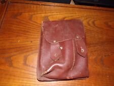 Vintage Romanian reddish brown Leather Magazine or ammo Pouch for Rifle 4 cell picture