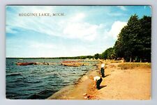 Higgins Lake MI-Michigan, Beginning Of A Perfect Day, Antique, Vintage Postcard picture