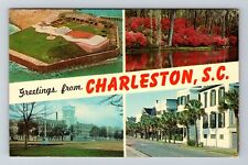 Charleston SC-South Carolina, Banner Greetings, Scenic, Vintage Postcard picture