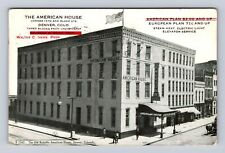 Denver CO-Colorado, The American House, Antique, Vintage c1909 Souvenir Postcard picture