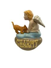 Charity Angel Feeding Cat Crown Point 98 picture
